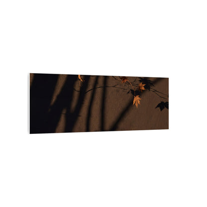 Shadow Play Autumn Canvas Art | Dark Japandi Luxurious Design