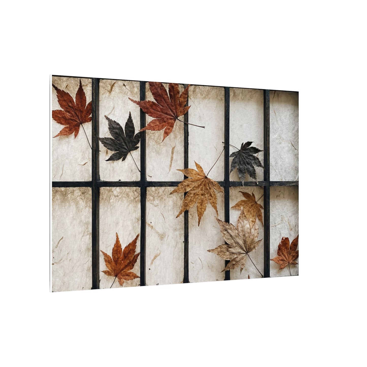 Japandi Shoji Screen in Overcast | Texture Canvas Art