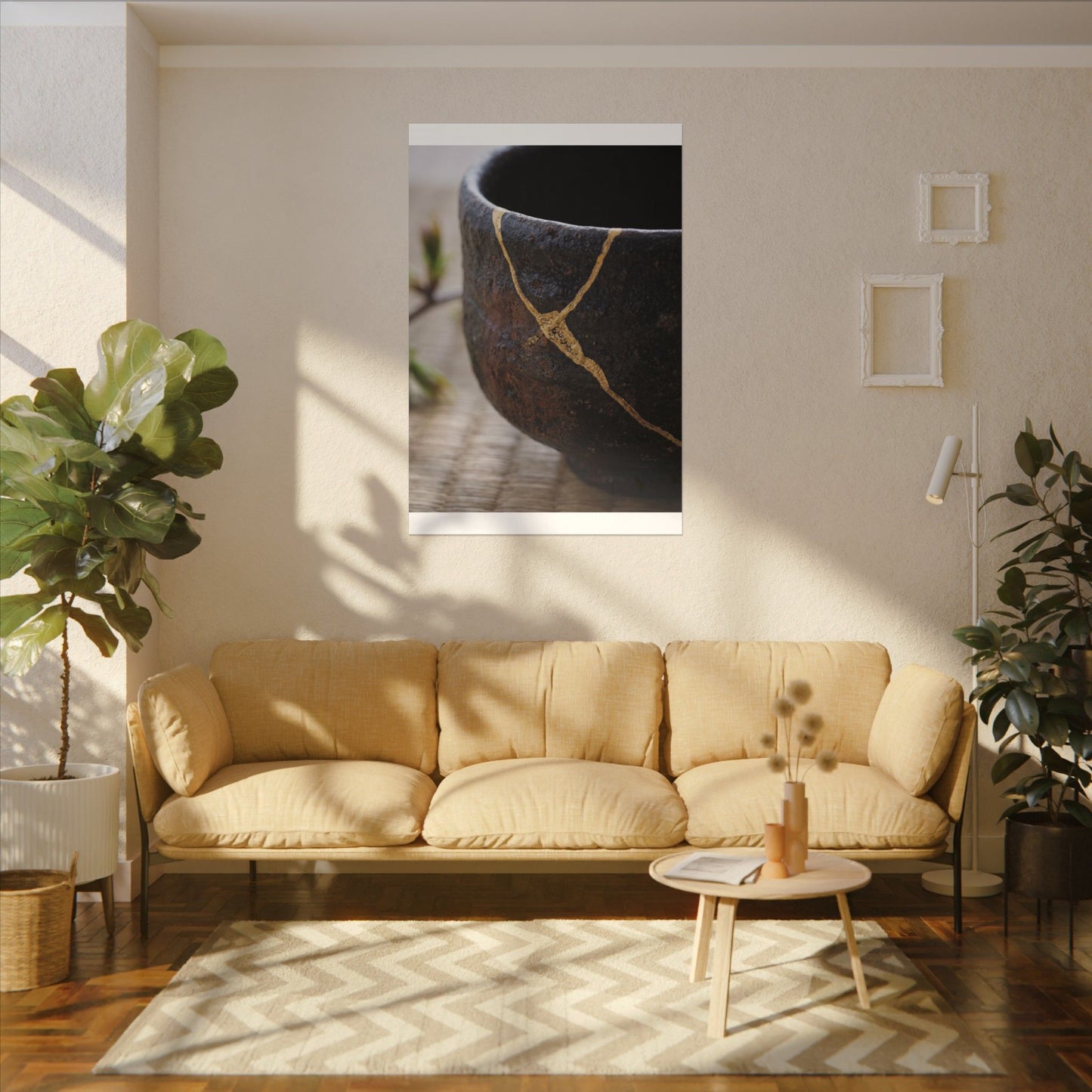 Dawn Tea Ceremony Canvas Art - Kintsugi Mono No Aware