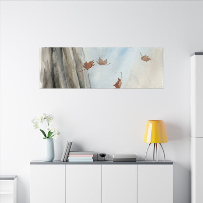 Ma Silk Drape Canvas Art - Japandi Watercolor
