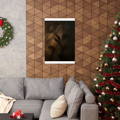 Shadow Play Spring Wall Art Print | Dark Japandi Sophisticated Design