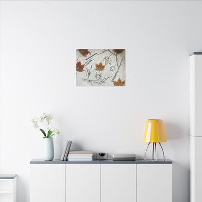 Ceramic Bowl Autumn Canvas Art | Japandi Elegant Design