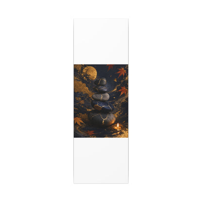 River Stones Autumn Canvas Art | Kintsugi Artful Design