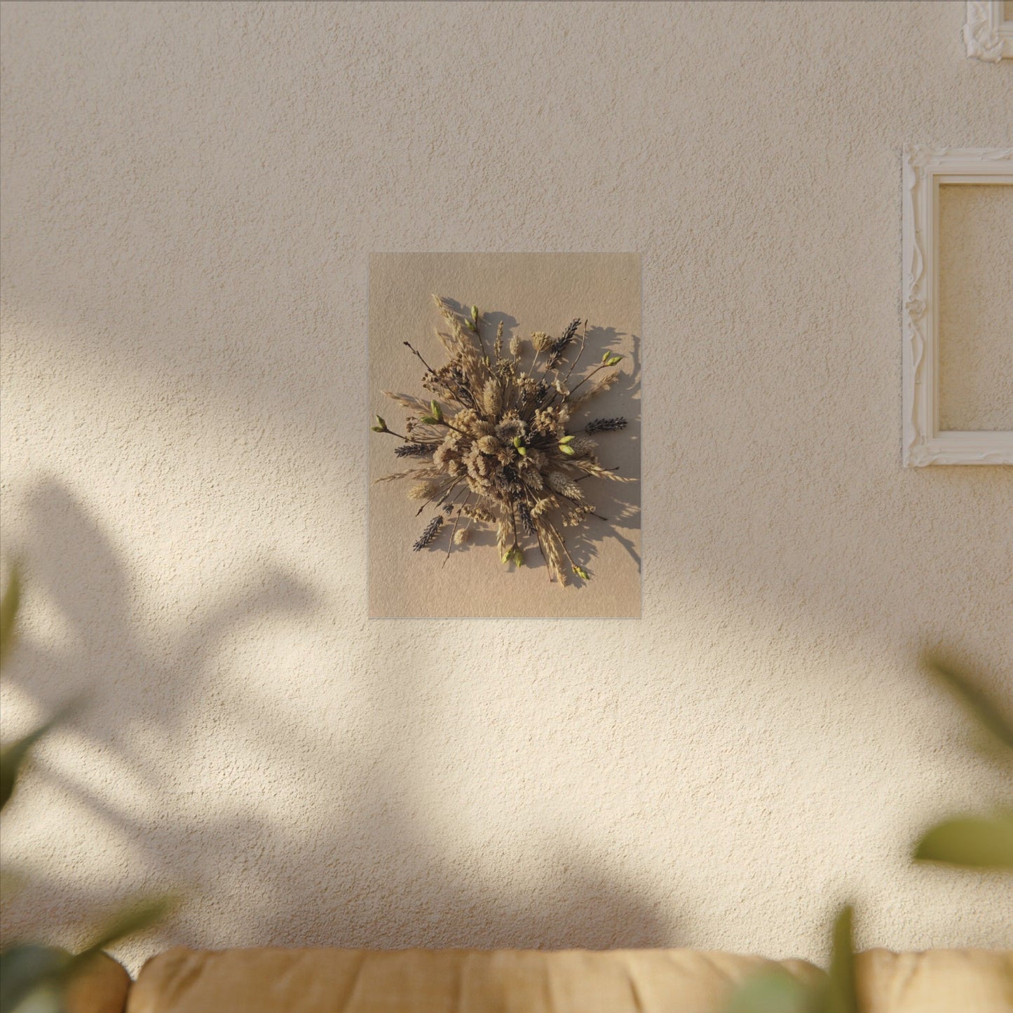 Dried Flowers Spring Canvas Art | Japandi Earthy Design