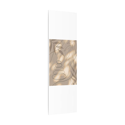 River Stones Minimal Line Canvas Art | Earthy Japandi Art