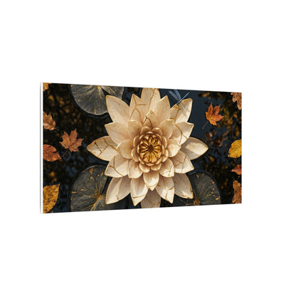 Healing Lotus Flower Canvas Art - Gold Repair Kintsugi