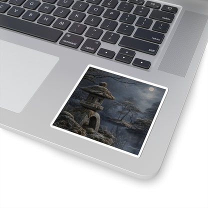 Kanso Stone Lantern Sticker - Japandi Japanese Pattern