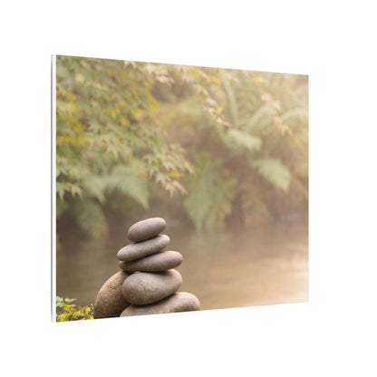 Cozy River Stones Canvas Art - Japanese Pattern Japandi