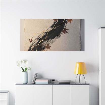 Dawn Ink Brushstroke Canvas Art - Kintsugi Ma
