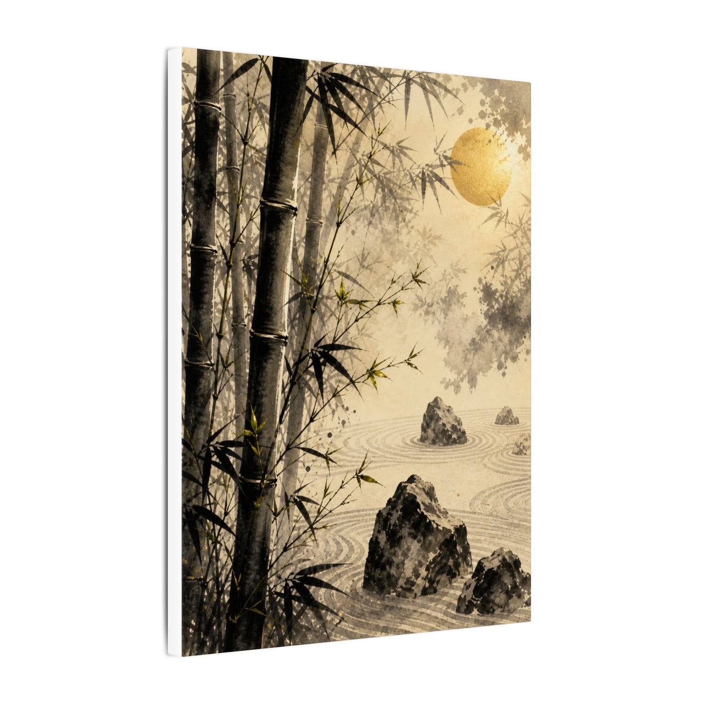 Peaceful Bamboo Grove Canvas Art - Karesansui Zen