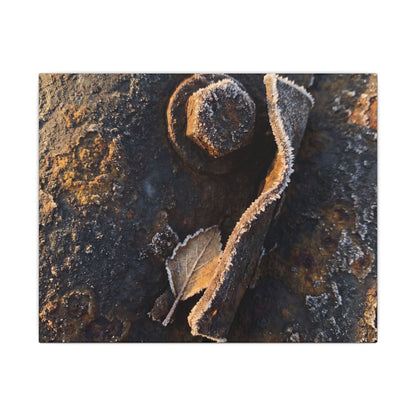 Moody Rust Patina Canvas Art - Moody Minimal Dark Japandi