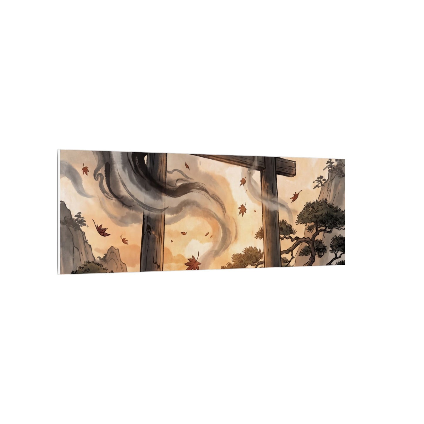 Torii Gate Ukiyo E Inspired Canvas Art | Serene Zen Art