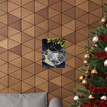Seijaku Water Ripple Wall Art Print - Kintsugi Gold Repair
