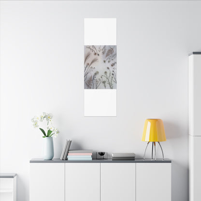 Dried Flowers Japanese Pattern Canvas Art | Elegant Japandi Art