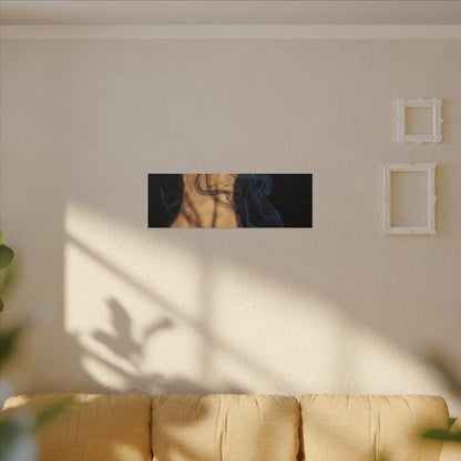 Incense Smoke Canvas Art | Winter Dark Japandi Shadow Zen Art