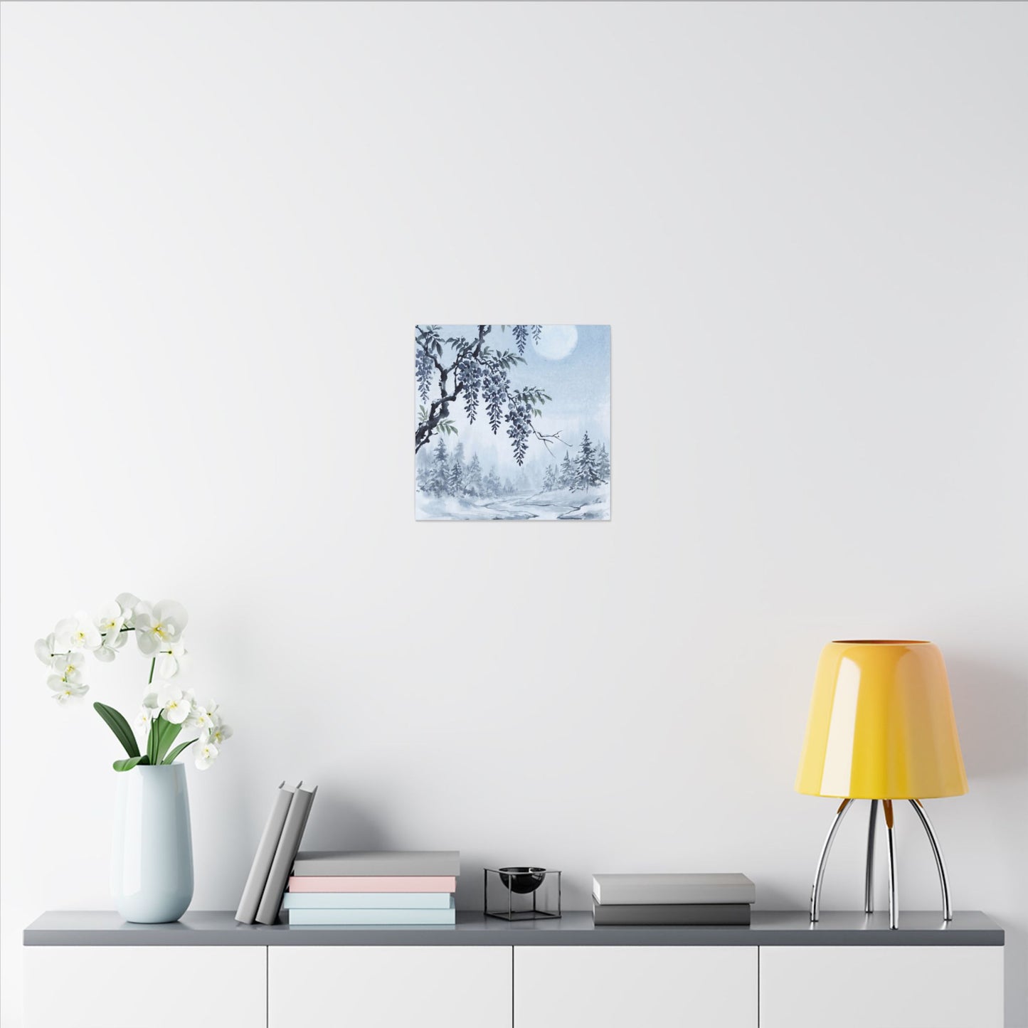 Seijaku Wisteria Canvas Art - Zen Sumi E