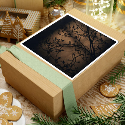 Dark Japandi Shadow Play in Golden Hour | Shadow Zen Sticker Art Print