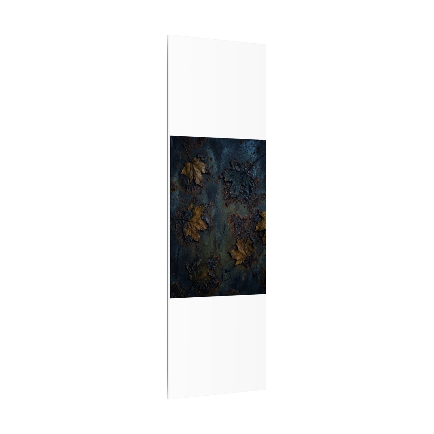 Shibui Rust Patina Canvas Art - Dark Japandi Charcoal Ink