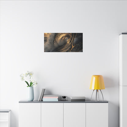 Kanso Ocean Wave Canvas Art - Kintsugi Gold Vein