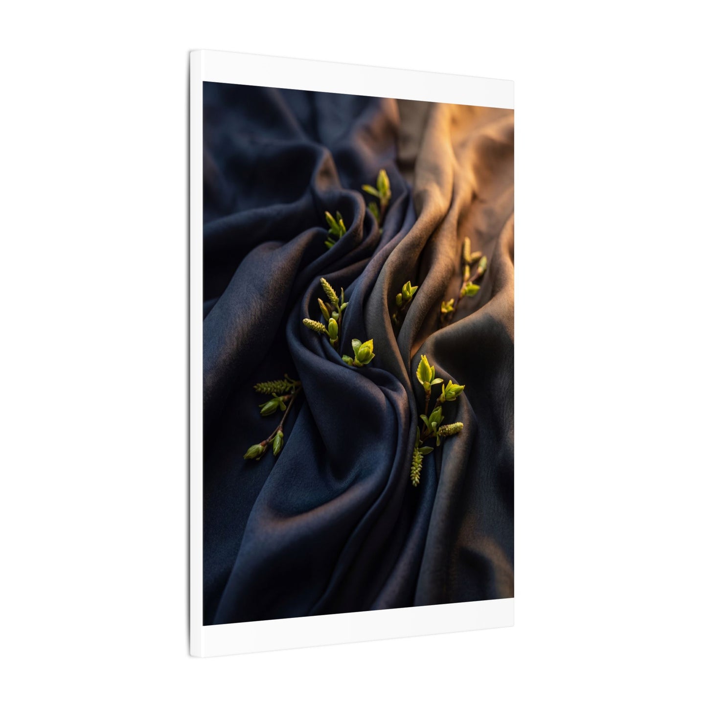 Spring Silk Drape Moody Minimal Canvas Art | Luxurious Decor