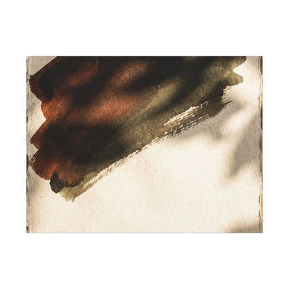Ink Brushstroke Canvas Art | Summer Dark Japandi Moody Minimal Art