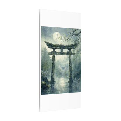 Earthy Torii Gate Canvas Art - Watercolor Japandi