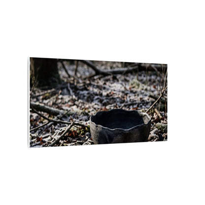 Dappled Ceramic Bowl Canvas Art - Dark Japandi Kanso