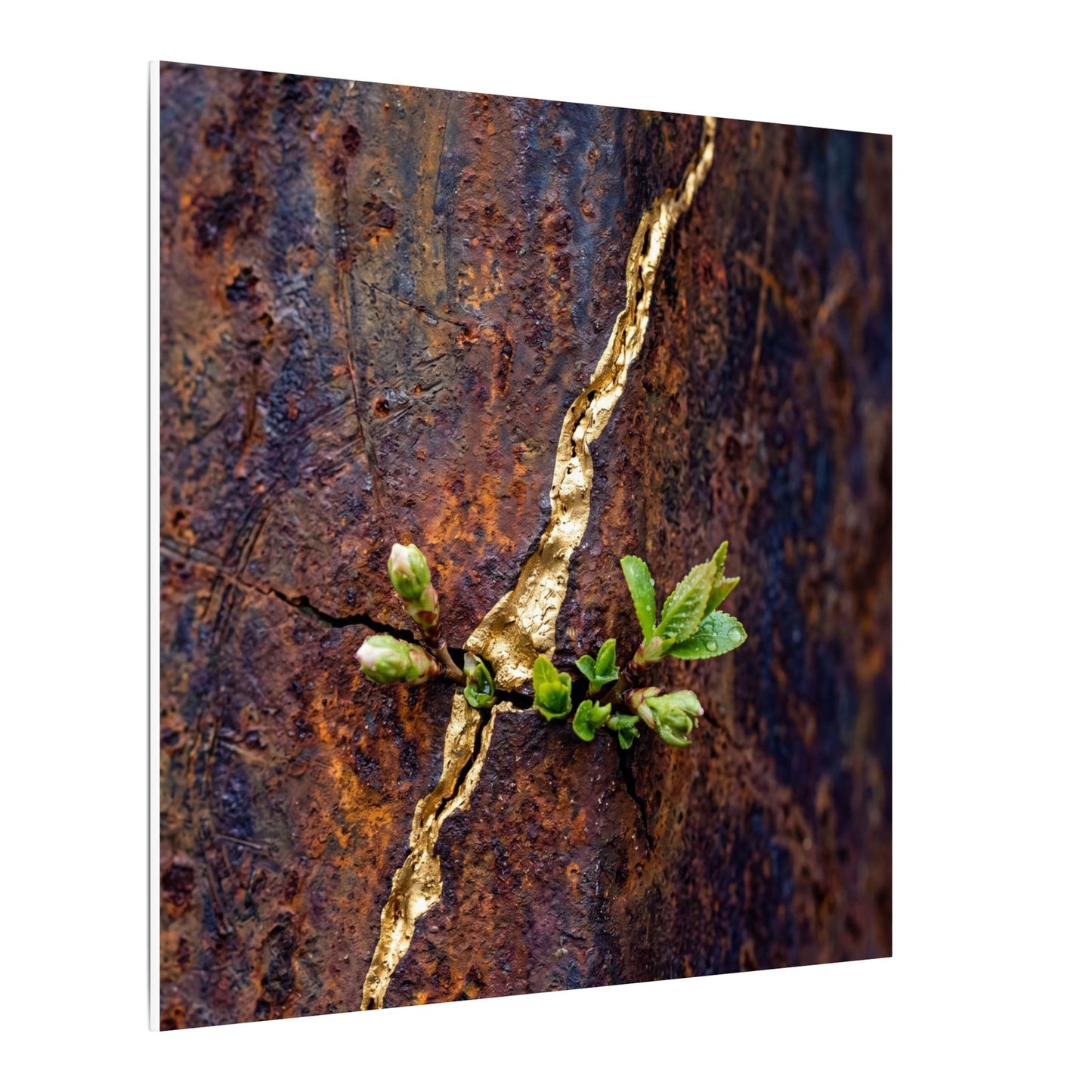 Overcast Rust Patina Canvas Art - Kintsugi Datsuzoku