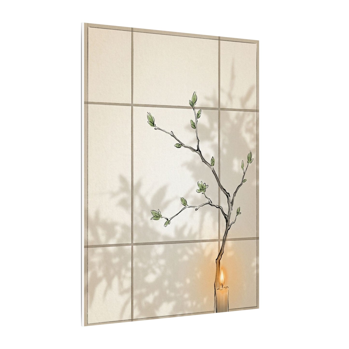 Shoji Screen Spring Canvas Art | Japandi Cozy Design