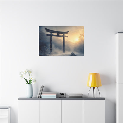 Zen Torii Gate in Golden Hour | Karesansui Canvas Art
