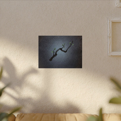 Ink Brushstroke Canvas Art | Spring Dark Japandi Moody Minimal Art