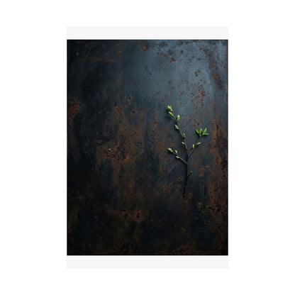 Luxurious Rust Patina Wall Art Print - Moody Minimal Dark Japandi
