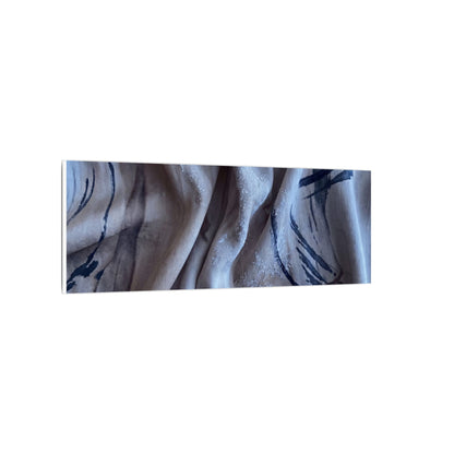 Silk Drape Winter Canvas Art | Japandi Earthy Design