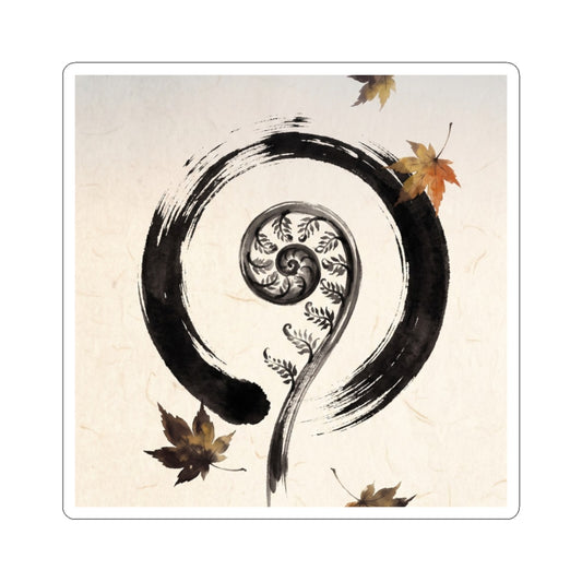 Fern Unfurling Autumn Sticker | Zen Serene Design