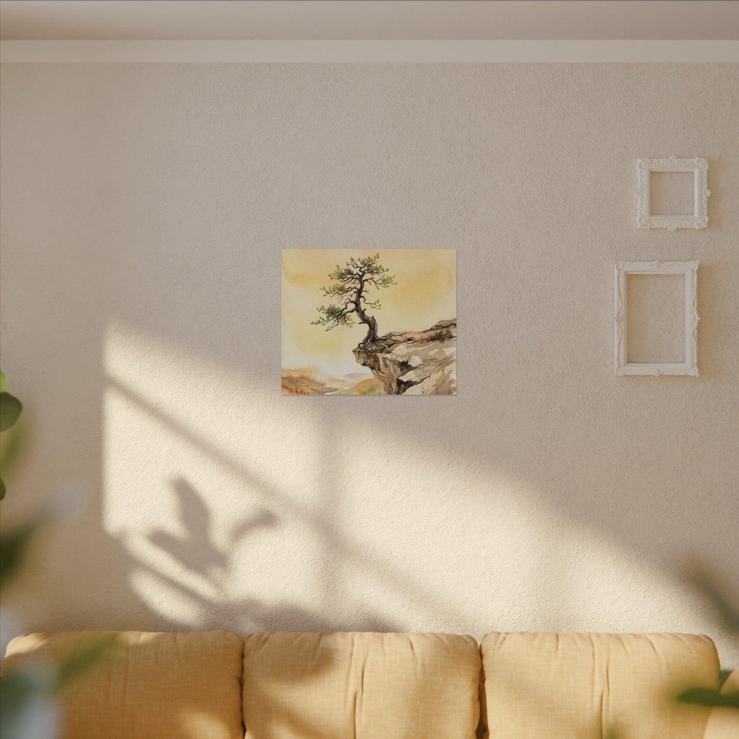 Golden Hour Pine Tree Canvas Art - Japandi Fukinsei
