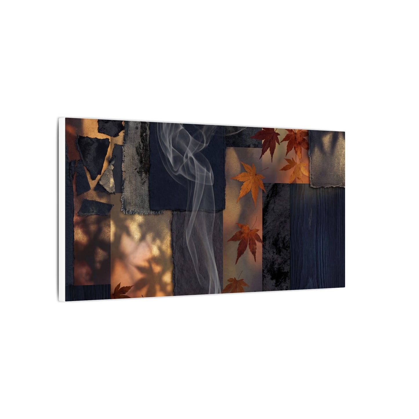Autumn Incense Smoke Dark Texture Canvas Art | Sophisticated Decor