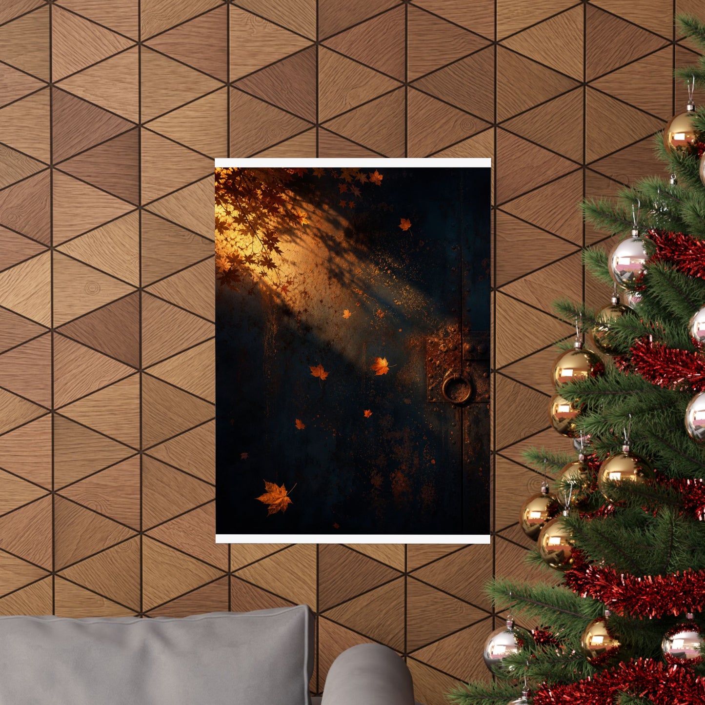 Rust Patina Wall Art Print | Autumn Dark Japandi Shadow Zen Art