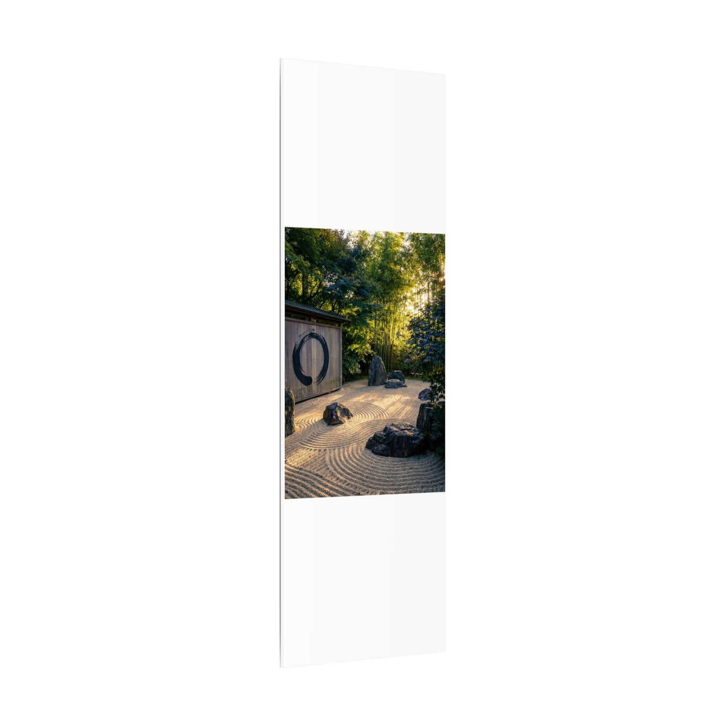 Rock Garden Enso Canvas Art | Tranquil Zen Art