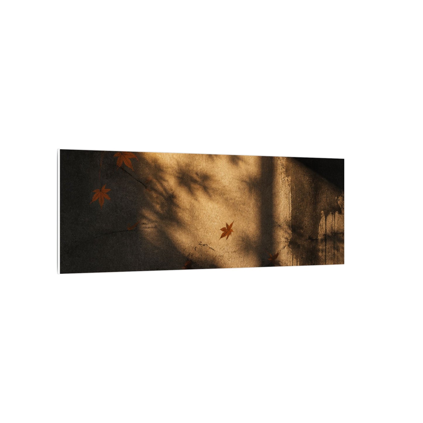 Shadow Play Canvas Art | Autumn Dark Japandi Charcoal Ink Art