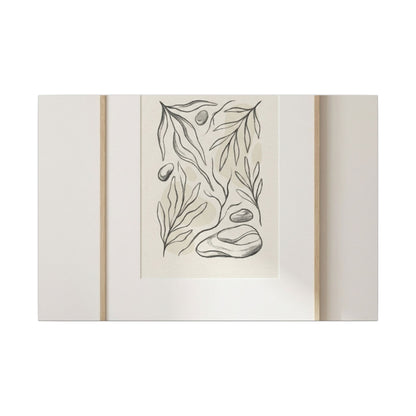 Japandi Charcoal Canvas Art Art Print