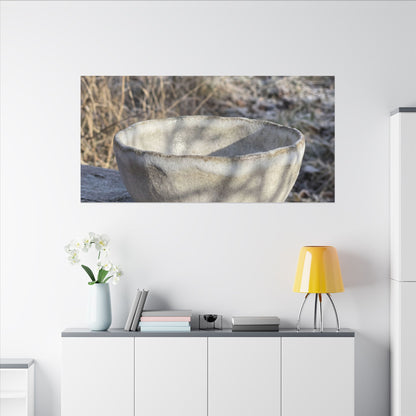 Dappled Ceramic Bowl Canvas Art - Japandi Fukinsei