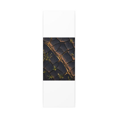 Kintsugi Cracked Earth in Golden Hour | Gold Vein Canvas Art