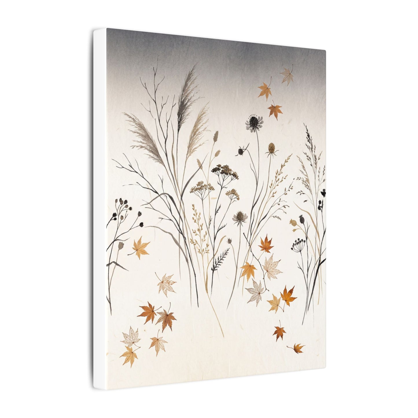 Dawn Dried Flowers Canvas Art - Japandi Kanso