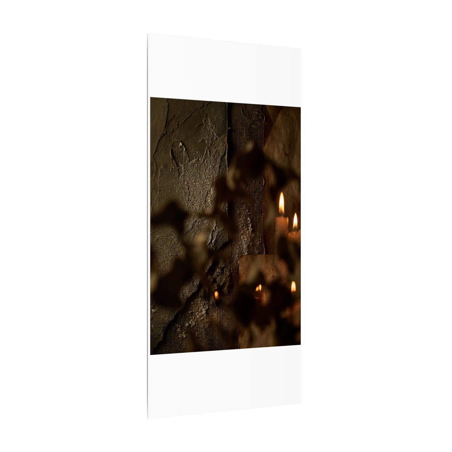 Shadow Play Dark Texture Canvas Art | Moody Dark Japandi Art