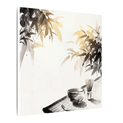 Tea Ceremony Sumi E Canvas Art | Serene Zen Art