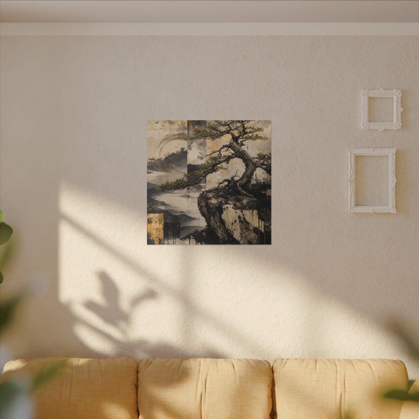 Golden Hour Pine Tree Canvas Art - Japandi Datsuzoku