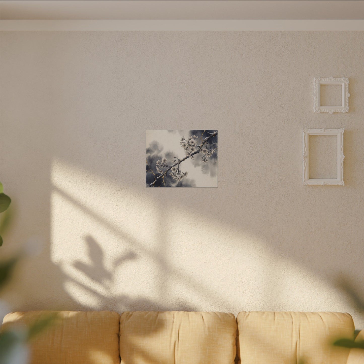 Ma Cherry Blossom Canvas Art - Kintsugi Gold Vein