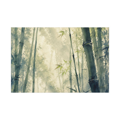 Bamboo Grove Spring Canvas Art | Zen Serene Design