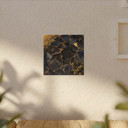 Golden Hour Broken Pottery Canvas Art - Kintsugi Ma