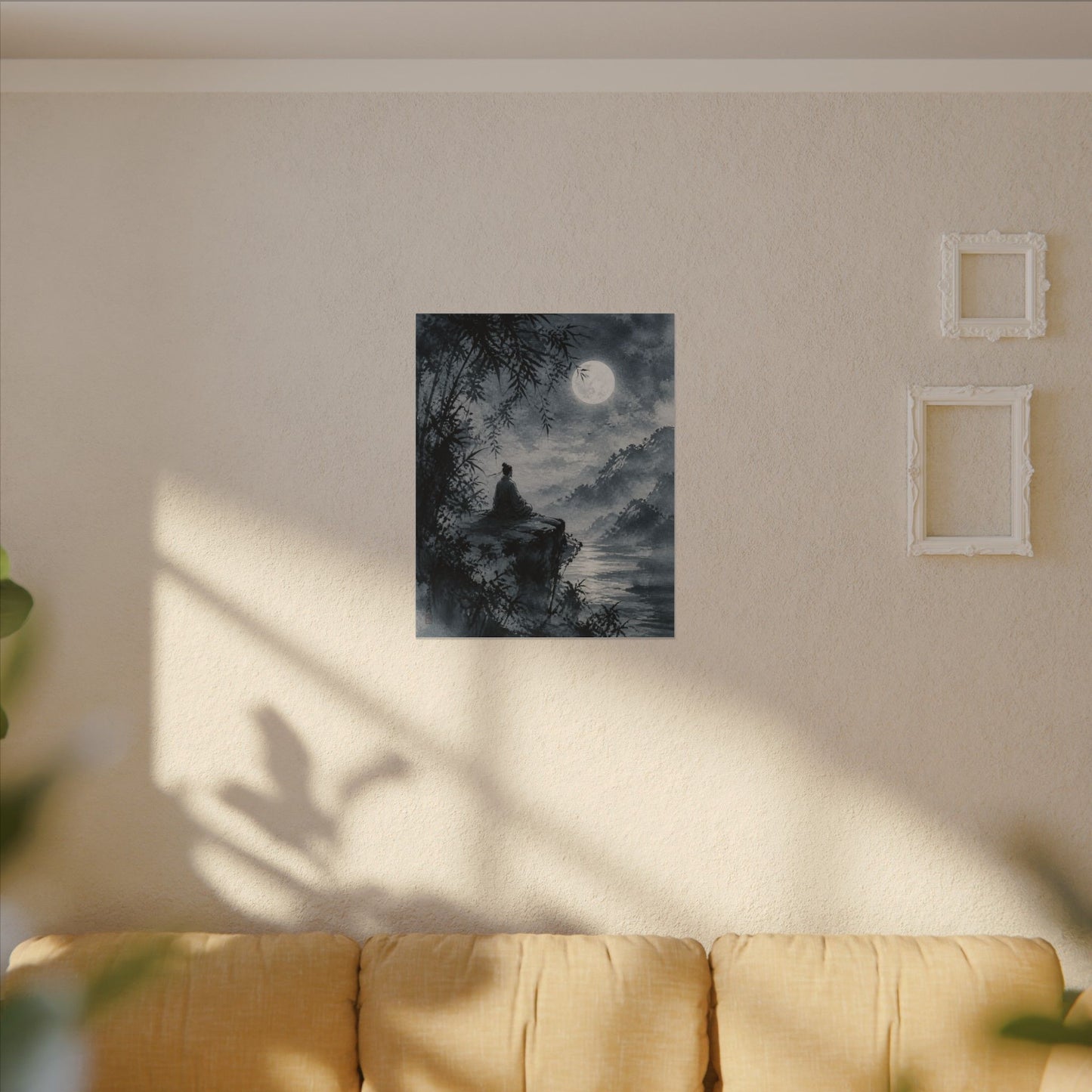 Ink Brushstroke Sumi E Canvas Art | Serene Zen Art